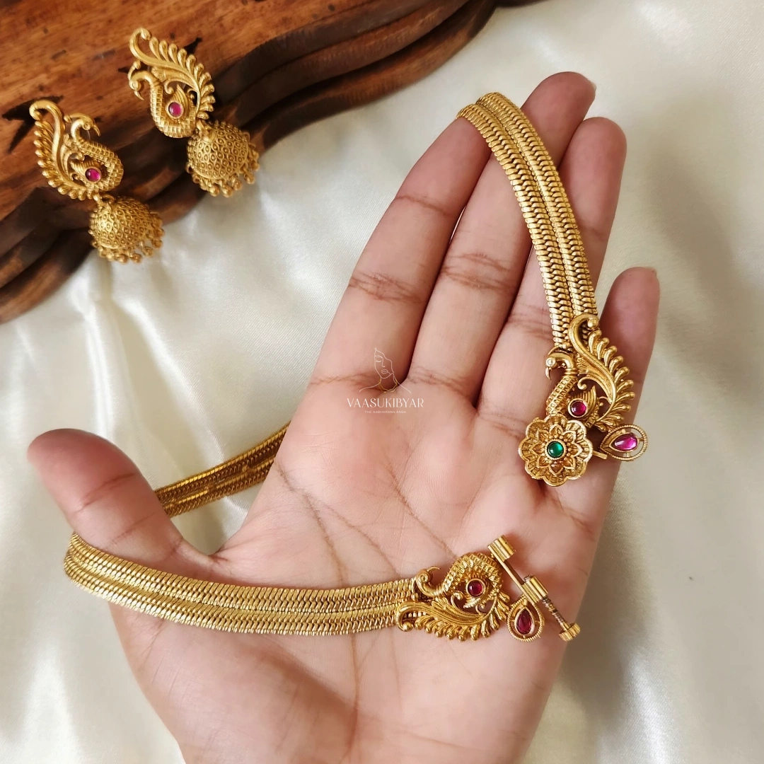 Mayura open hasli necklace set