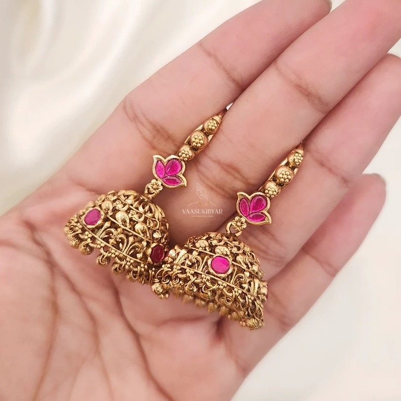 Premium non-idol antique jhumka